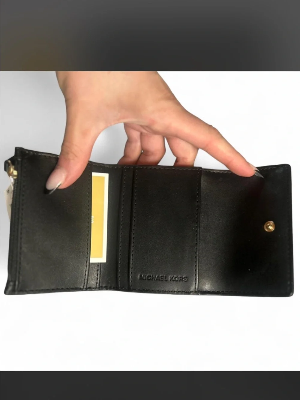 NWT Michael Kors Black Wallet With Gold tone hardware.